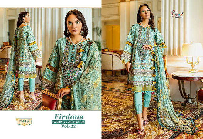 Firdous Exclusive Collection 22 Casual Wear Wholesale Cotton Pakistani Salwar Suits